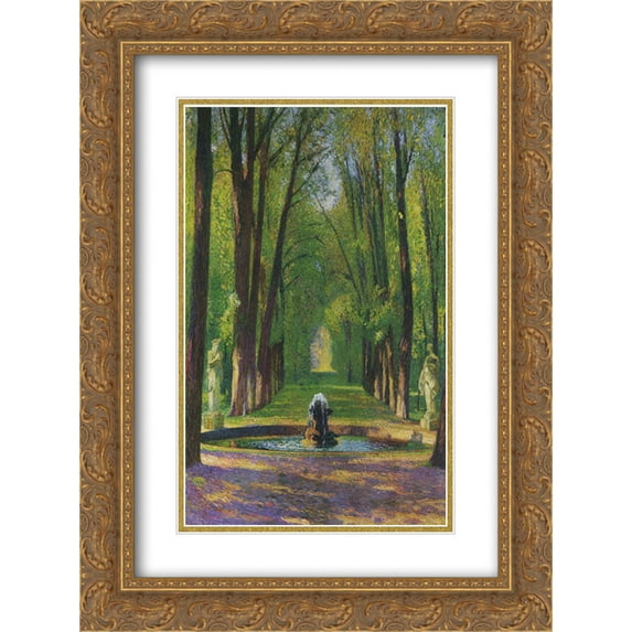 Henri Martin 2x Matted 20x24 Gold Ornate Framed Art Print 'Versailles'