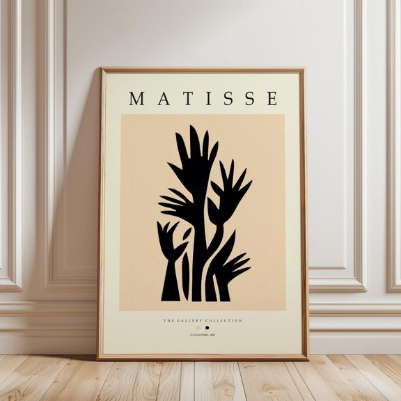 Henri Matisse Abstract Hands Print Inspired Abstract Poster Wall Art