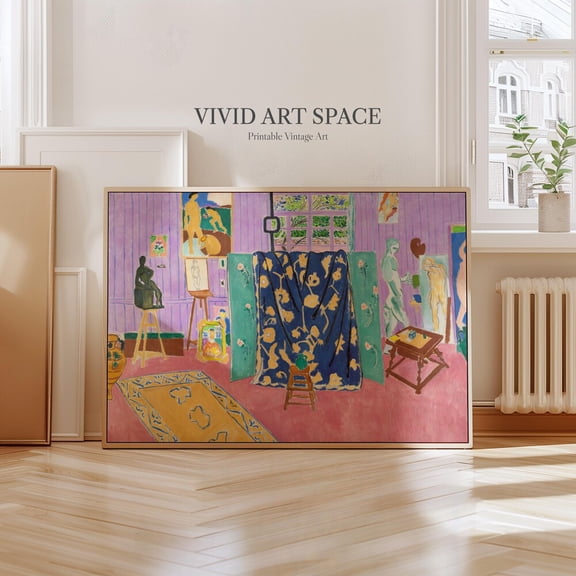Henri Matisse Painting Print, Pink Studio, Giclee Print, Fine Art Print, Wall Art Print, Abstract Poster UNFRAMED PAPER POSTER, Home Decor, Vintage Gift, Living Room Dercor