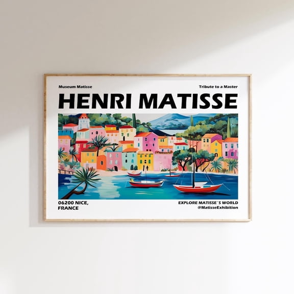 Henri Matisse Poster - Colorful Wall Art As Matisse Print, Matisse Art Print, Matisse Museum Print, Modern Horizontal Art Print UNFRAMED PAPER POSTER, Home Decor, Vintage Gift, Living Room Dercor
