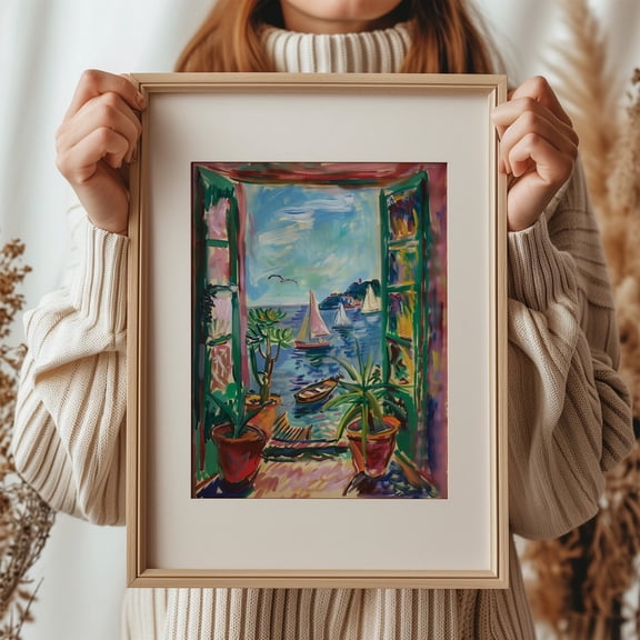 Henri Matisse Poster Mit Offenem Fensterbild: Fauvismus - Abstrakte Kunst (Er ) UNFRAMED PAPER POSTER, Home Decor, Vintage Gift, Living Room Dercor