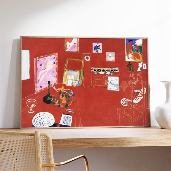 Henri Matisse The Red Studio Print, Modern Gallery Wall Decor, Minimalist Impressionism, Fine Art, Contemporary UNFRAMED PAPER POSTER, Home Decor, Vintage Gift, Living Room Dercor