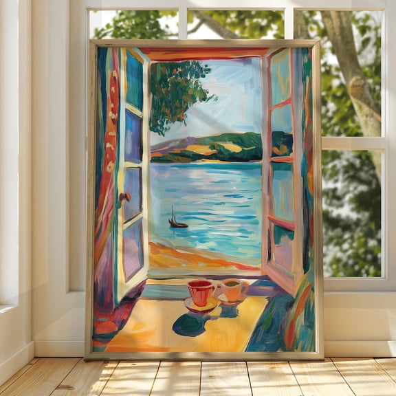 Henri Matisse Sea Window - Poster - Gallery Print - Coastal Art Print - Matisse Art - Henri Matisse Poster - Fauvism Painting Art UNFRAMED PAPER POSTER, Home Decor, Vintage Gift, Living Room Dercor