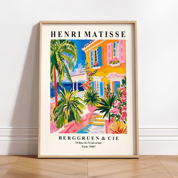 Henri Matisse Villa Print Tropical Summer Vibes Maximalist Wall Art