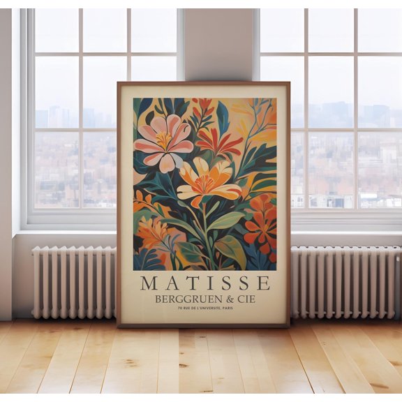 Henri Matisse print, Matisse botanical painting, vintage floral print, botanical wall art, floral painting, bright botanical print, 8x12 UNFRAMED