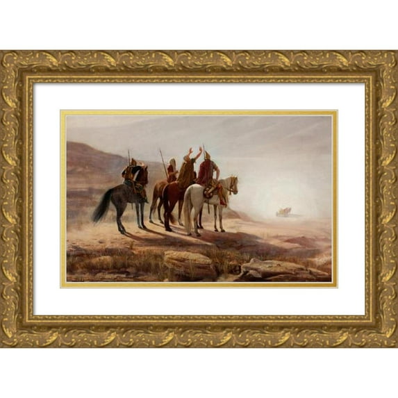 Henri Paul Motte 24x17 Gold Ornate Framed and Double Matted Museum Art Print Titled - The Mirage
