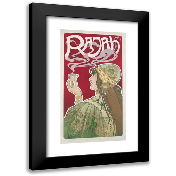Henri Privat-Livemont 10x14 Black Modern Framed Museum Art Print Titled - Figure (1899)
