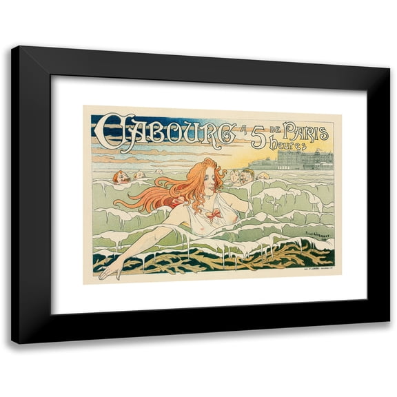 Henri Privat-Livemont 14x11 Black Modern Framed Museum Art Print Titled - Casino De Cabourg (1987)