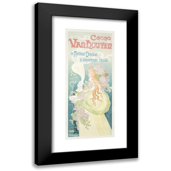 Henri Privat-Livemont 8x14 Black Modern Framed Museum Art Print Titled - Cacao Van Houten (1897)