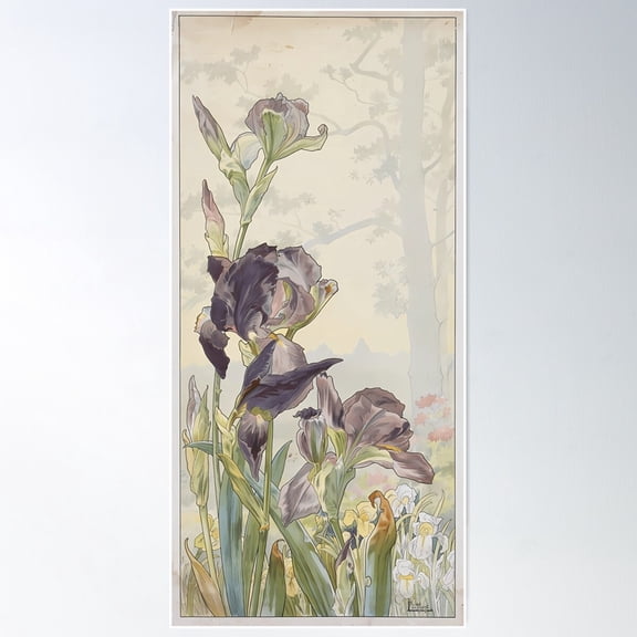 Henri Privat-Livemont, Iris Poster Wall Art, Modern Wall Decor For Living Room Bedroom, 8x12 UNFRAMED