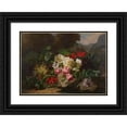 thumbnail image 1 of Henri Robbe 24x18 Black Ornate Framed Double Matted Museum Art Print Titled: Still Life with Flowers and Fruit, 1 of 5