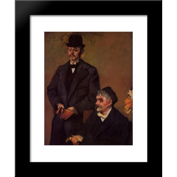 Henri Rouart and His Son Alexis 20x24 Framed Art Print by Edgar Degas