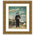 thumbnail image 1 of Henri Rousseau 15x18 Gold Ornate Wood Frame and Double Matted Museum Art Print Titled - Myself- Portrait - Landscape (1890), 1 of 4