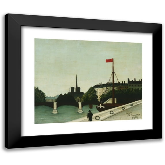 Henri Rousseau 24x20 Black Modern Framed Museum Art Print Titled - Our Lady