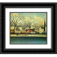 thumbnail image 1 of Henri Rousseau 2x Matted 22x20 Black Ornate Framed Art Print 'Suburban Scene', 1 of 2