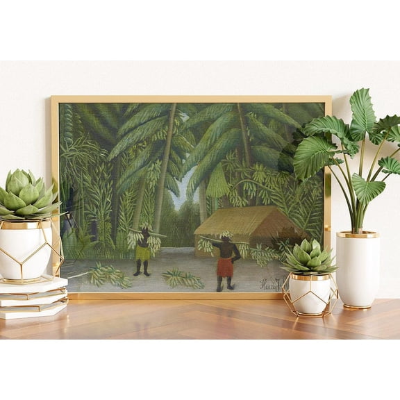 Henri Rousseau Art Poster, Banana Harvest, Jungle, Rousseau Jungle Art, Jungle Art Poster, Rousseau Wall Art, Rousseau Art Poster, Unframed Canvas Size 12x18