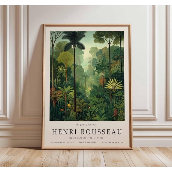 Henri Rousseau Jungle Poster, Unframed Paper Poster 24x36in