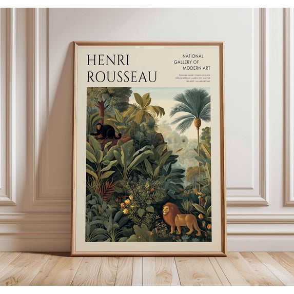 Henri Rousseau Jungle Print, Exotic Botanical Wall Art , Poster Print ...