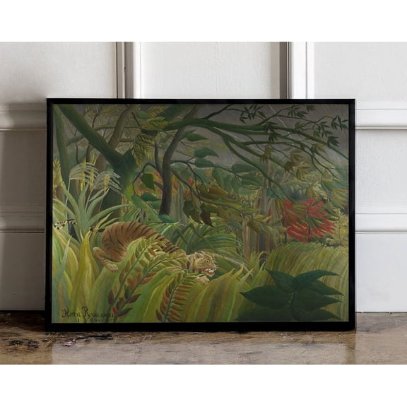 Henri Rousseau Print, Henro Rousseau Poster, Tropical Botanical Jungle Print, Equatorial Jungle Print, Exhibition poster, 24x36 UNFRAMED