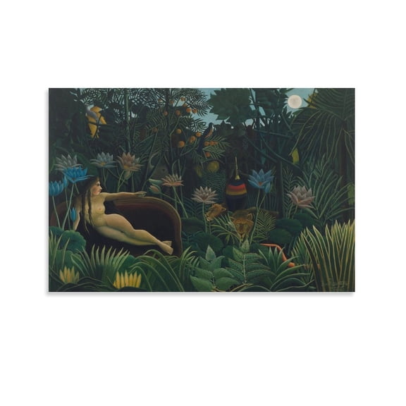 Henri Rousseau The Dream Art Poster Canvas Wall Art Prints Poster Gifts Photo Picture Painting Posters Room Decor Home Decorative 12x18inch(30x45cm)