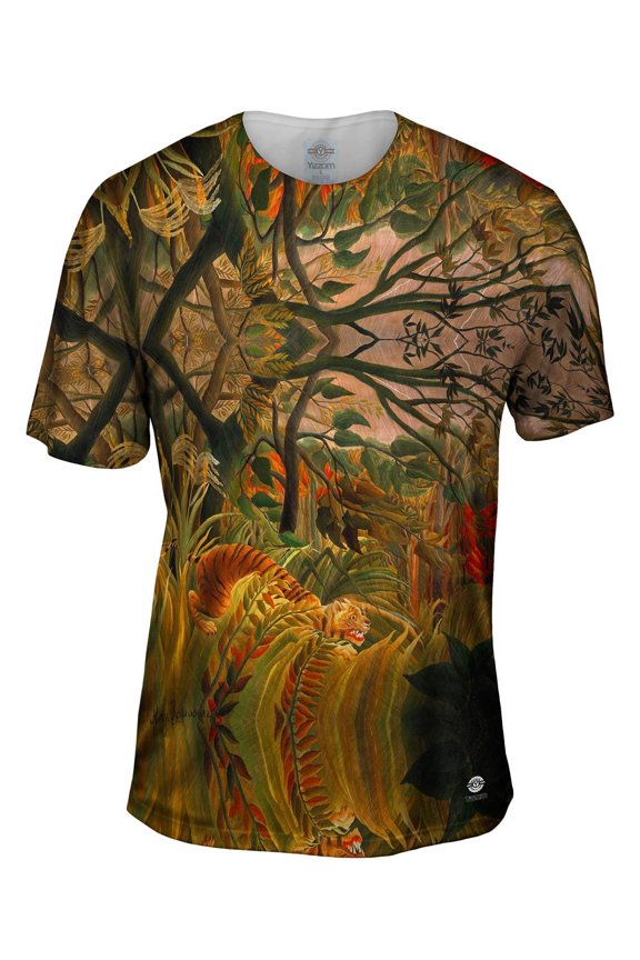 Henri Rousseau - Tiger in a Tropical Storm 1891 Mens T-Shirt All Over Print