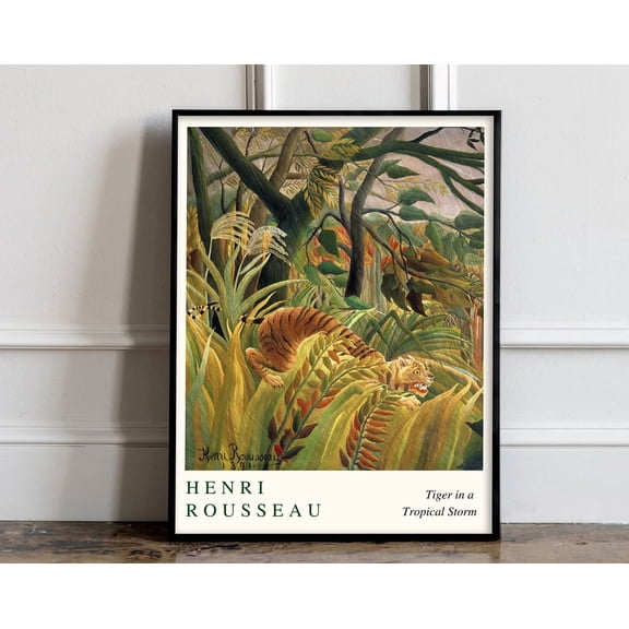 Henri Rousseau Tiger in a Tropical Storm Henri Rousseau print Henri Rousseau poster Tropic