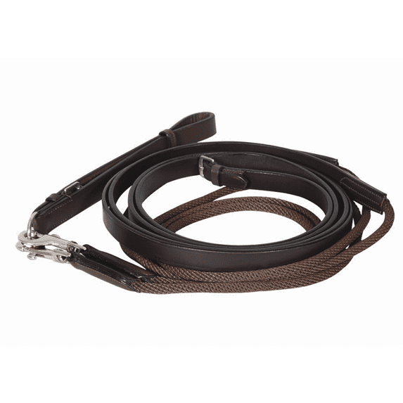 Henri de Rivel Advantage Draw Reins - Rounded Nylon / Leather Snap