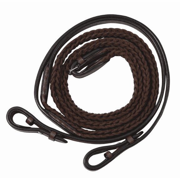 Henri de Rivel Advantage Plaited Reins Australian Nut 54