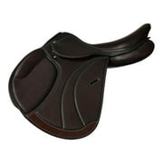 Henri de Rivel Equipe Covered Close Contact IGP Saddle - Flocked- Havana -16.5