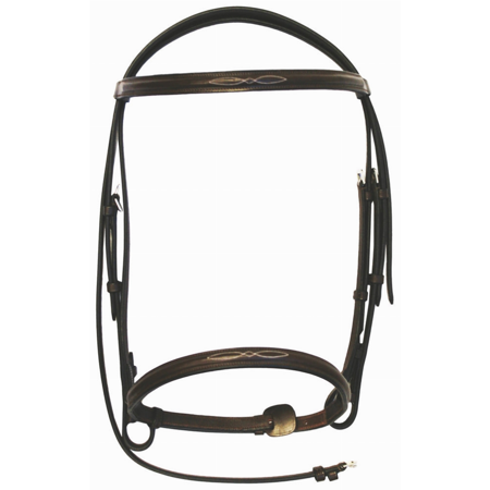 Henri de Rivel Advantage Fancy Raised Snaffle Bridle With Laced Reins