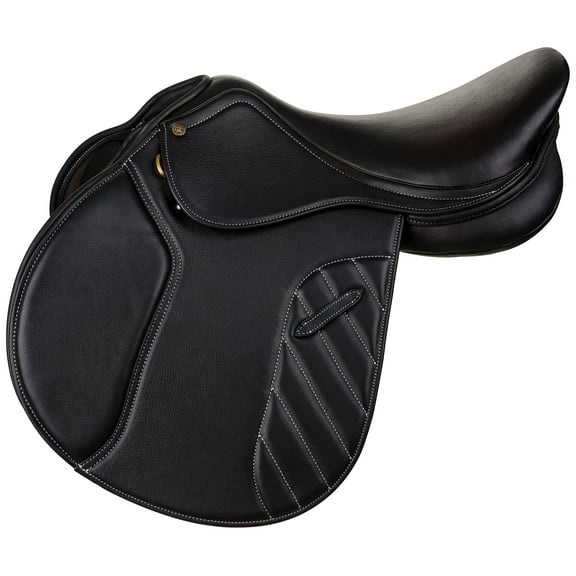 Henri de Rivel Synergy Plus Saddle- Flocked, Havana, 16.5