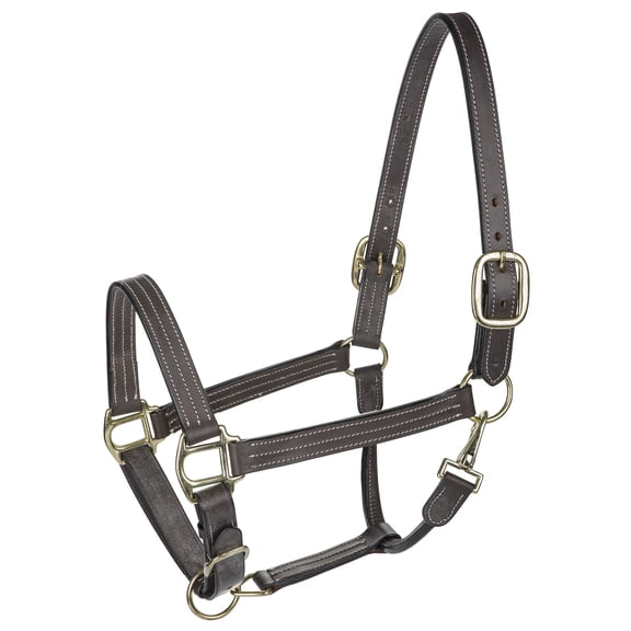 Henri de Rivel Triple Stitched Halter - Black - Pony