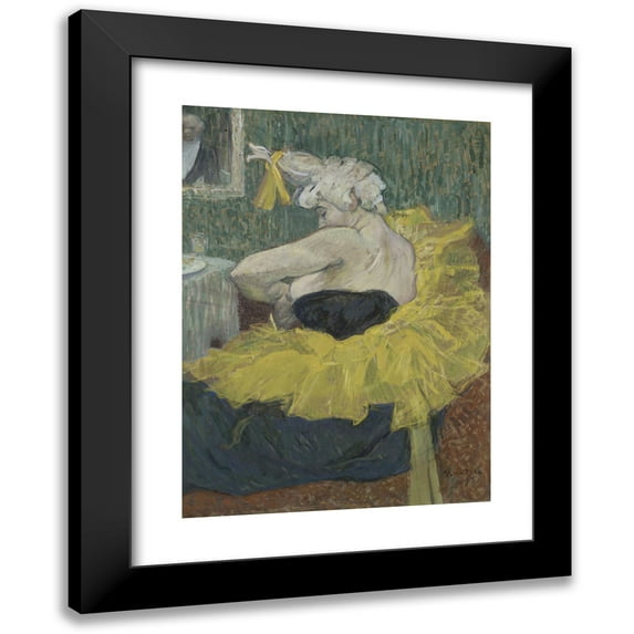 Henri de Toulouse-Lautrec 11x14 Black Modern Framed Museum Art Print Titled - The Clown Cha-In-Like (1895)