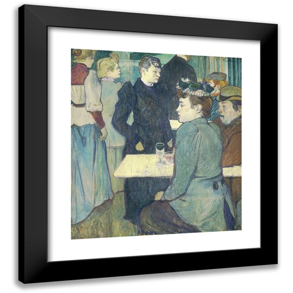 Henri de Toulouse-Lautrec 12x13 Black Modern Framed Museum Art Print Titled - A Corner of the Moulin De La Galette (1892)