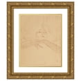 thumbnail image 1 of Henri de Toulouse-Lautrec 12x14 Gold Ornate Wood Frame and Double Matted Museum Art Print Titled - Yvette Guilbert Pl 8 (1898), 1 of 4