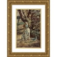 thumbnail image 1 of Henri de Toulouse-Lautrec 12x18 Gold Ornate Wood Frame and Double Matted Museum Art Print Titled - The Artist's Dog Fleche (C. 1881), 1 of 4