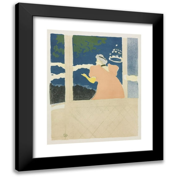 Henri de Toulouse-Lautrec 15x18 Black Modern Framed Museum Art Print Titled - At the Ambassadors (1894)
