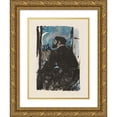 thumbnail image 1 of Henri de Toulouse-Lautrec 19x24 Gold Ornate Framed and Double Matted Museum Art Print Titled - Nuit Blanche (1893), 1 of 4