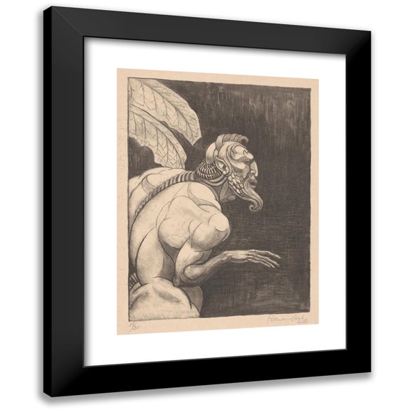 Henri van der Stok 11x14 Black Modern Framed Museum Art Print Titled - Centaur (1880 - 1932)