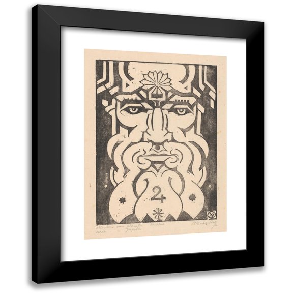 Henri van der Stok 11x14 Black Modern Framed Museum Art Print Titled - Jupiter (1880 - 1932)