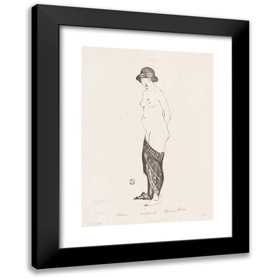 Henri van der Stok 18x24 Black Modern Framed Museum Art Print Titled - Slave -Made Wife (1880 - 1937)