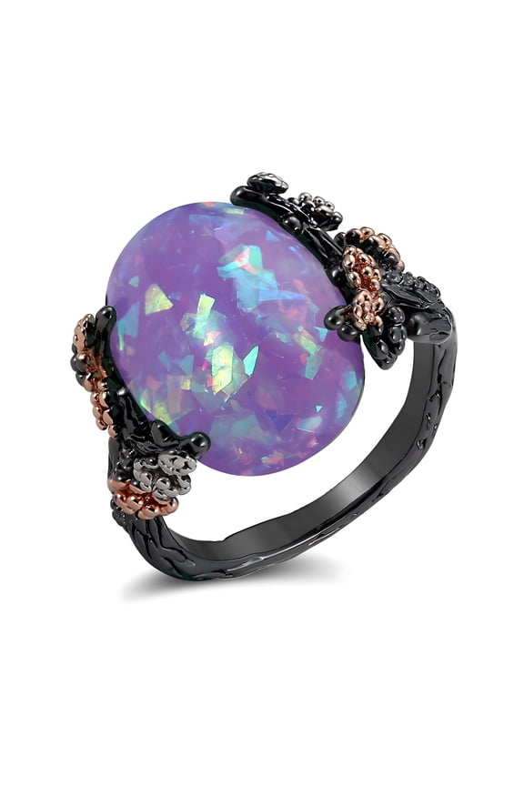 Henrietta Fire Opal Engagement Ring for Women Promise Ginger Lyne Collection