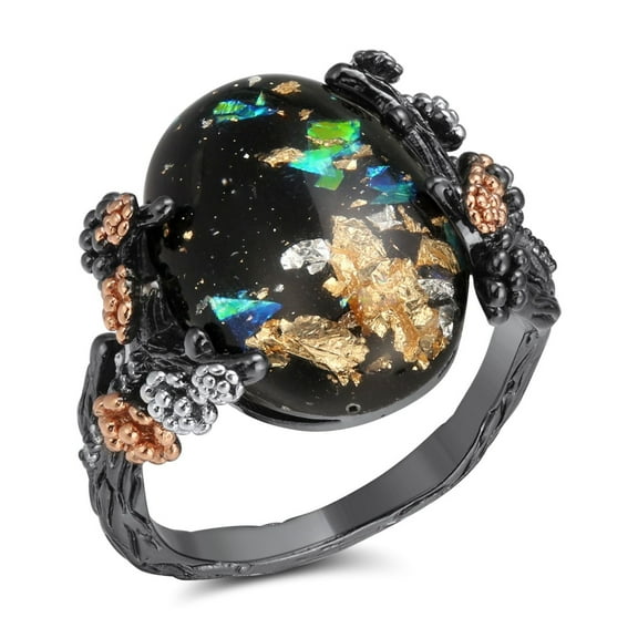 Henrietta Fire Opal Engagement Ring for Women Promise Ginger Lyne Collection