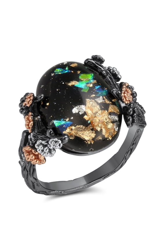 Henrietta Fire Opal Engagement Ring for Women Promise Ginger Lyne Collection