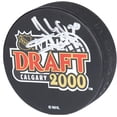 thumbnail image 1 of Henrik Lundqvist New York Rangers Autographed 2000 NHL Draft Logo Hockey Puck - Fanatics Authentic Certified, 1 of 2