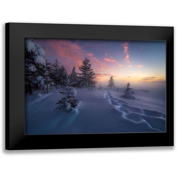 Henrik Skjelstad, Ole 18x13 Black Modern Framed Museum Art Print Titled - Winter Steps