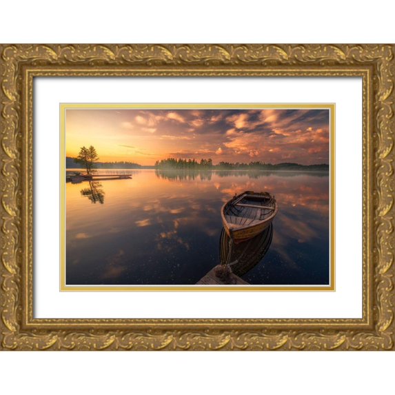 Henrik Skjelstad, Ole 24x17 Gold Ornate Wood Framed with Double Matting Museum Art Print Titled - Destinations
