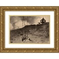 thumbnail image 1 of Henrique Alvim Corrêa 24x18 Gold Ornate Framed and Double Matted Museum Art Print Titled - Martian Viewing Carnage (1906), 1 of 4