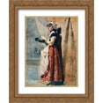 thumbnail image 1 of Henrique Pousao 2x Matted 20x24 Gold Ornate Framed Art Print 'Rapariga Romana', 1 of 2