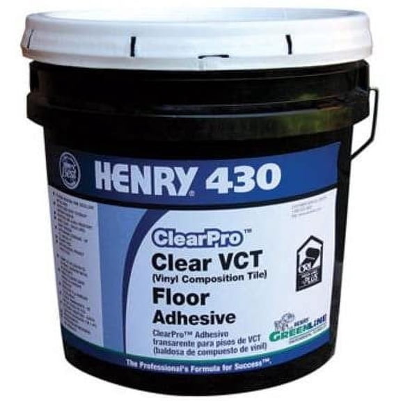 Henry 12102 430 Clearpro Clear Vct Floor Tile Adhesive, 4 Gallon